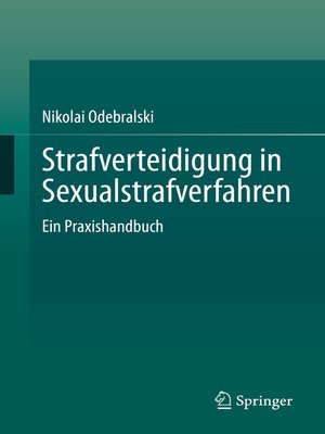 cover image of Strafverteidigung in Sexualstrafverfahren